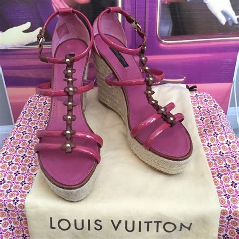 pink and white louis vuitton sandals|Louis Vuitton heels shoes.